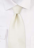 Cream Solid Necktie - MenSuits