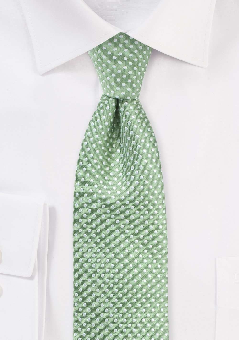Sage Pin Dot Necktie - MenSuits
