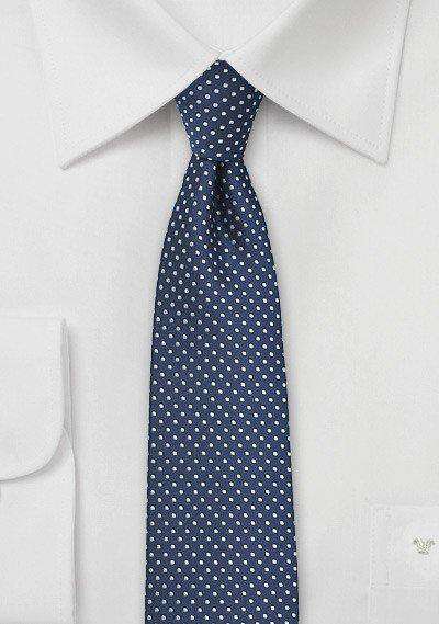 Navy Pin Dot Necktie - MenSuits