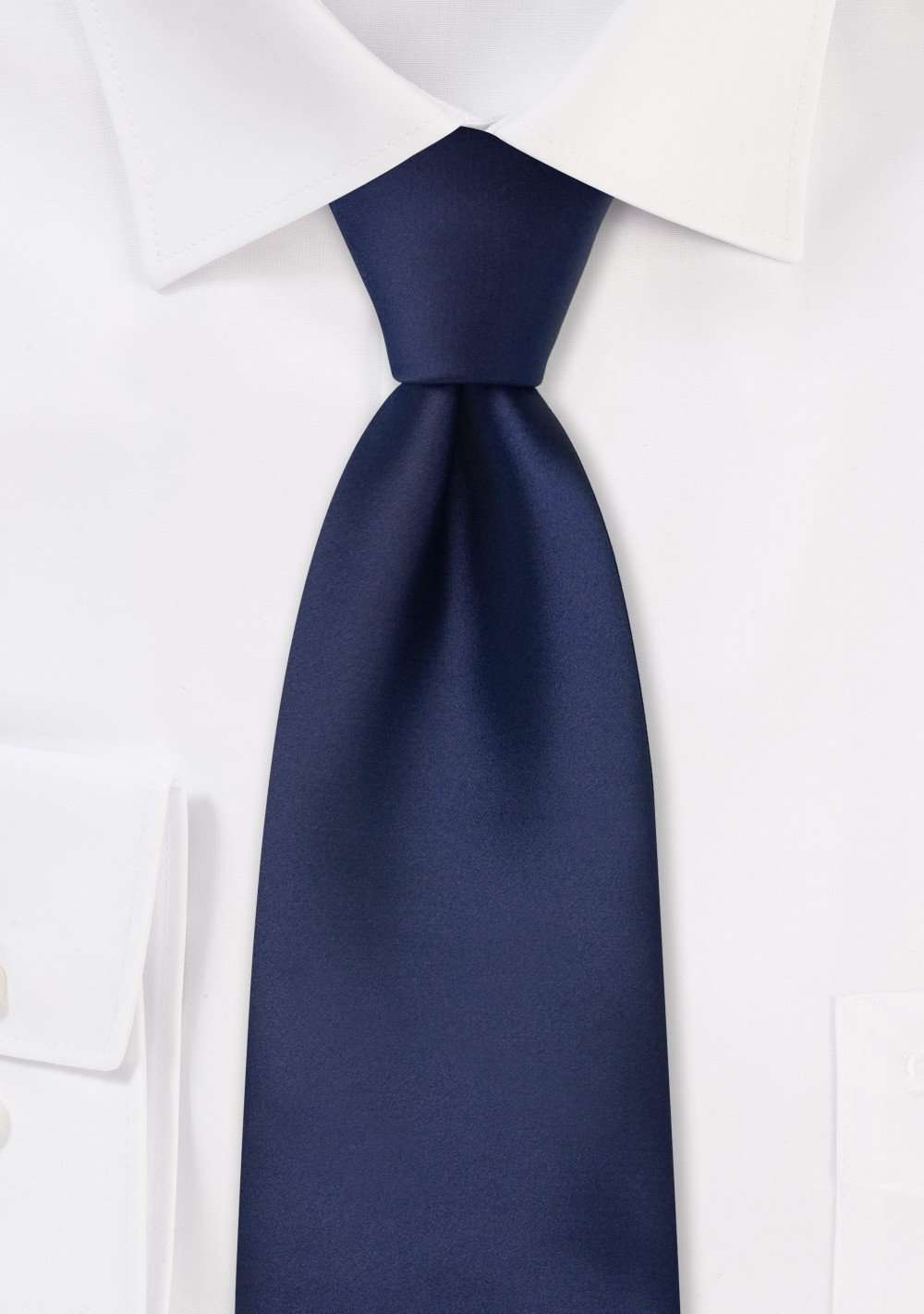 Navy Solid Necktie - MenSuits