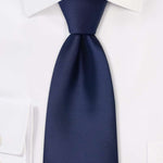 Navy Solid Necktie - MenSuits