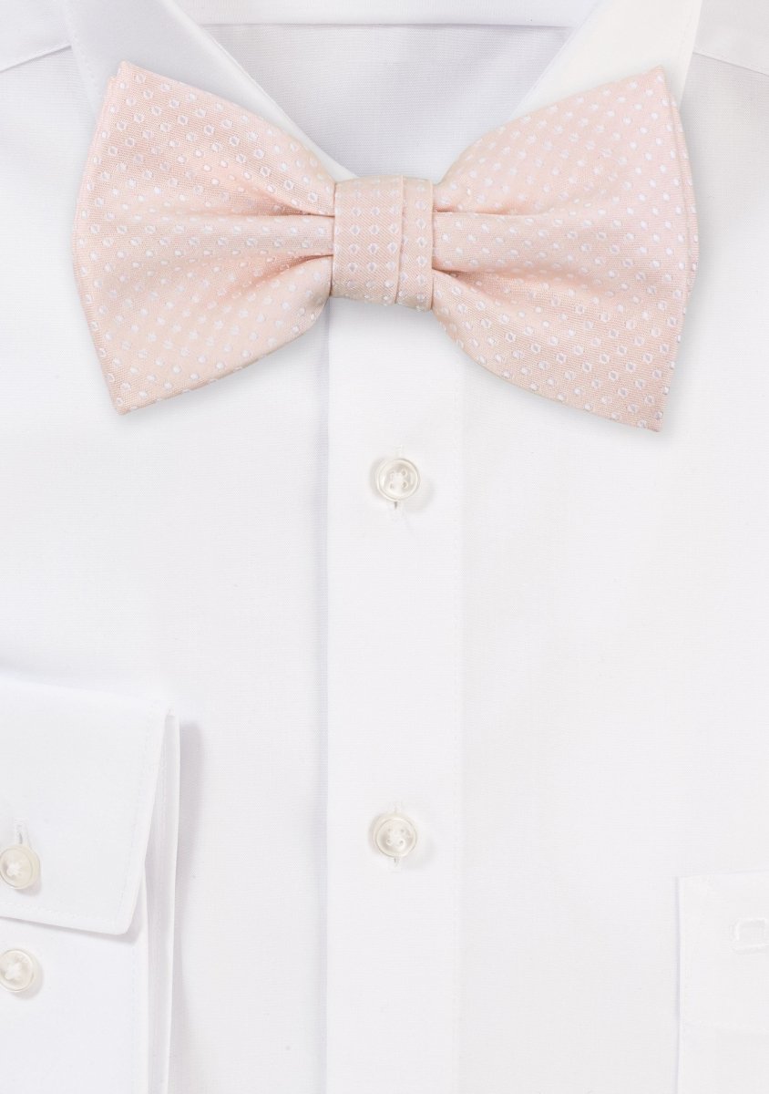 Blush Pink Pin Dot Bowtie - MenSuits