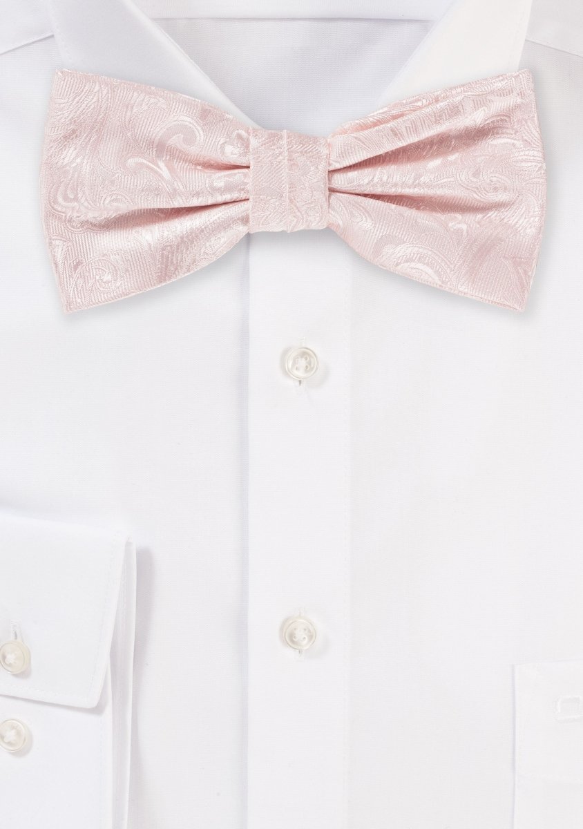 Blush Pink Proper Paisley Bowtie - MenSuits