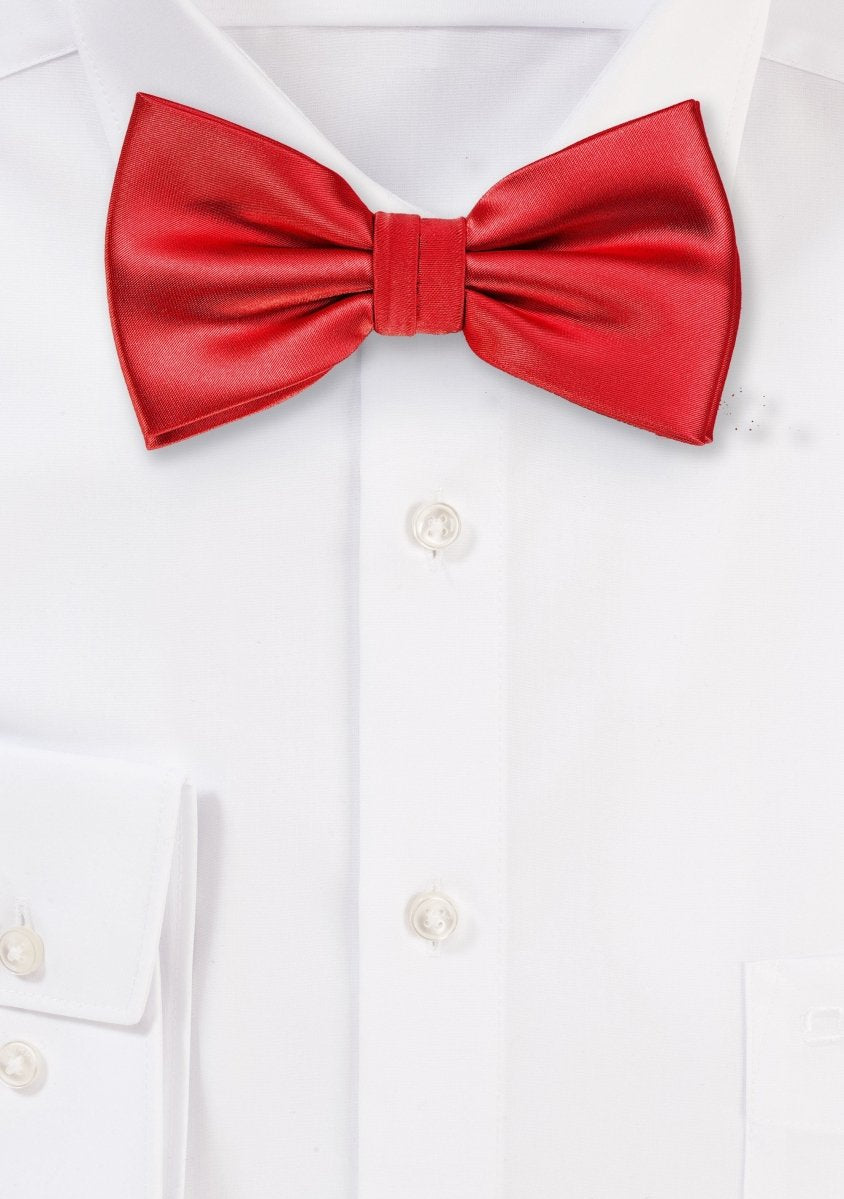 Bright Red Solid Bowtie - MenSuits