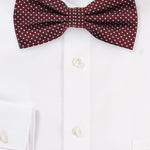 Burgundy Pin Dot Bowtie - MenSuits