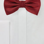 Cherry Red Herringbone Bowtie - MenSuits