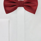 Cherry Red Herringbone Bowtie - MenSuits