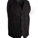 Classic Black Solid Vest - MenSuits