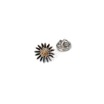 Dual Tone Sun Flower Lapel Pin - MenSuits