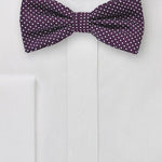 Eggplant Pin Dot Bowtie - MenSuits