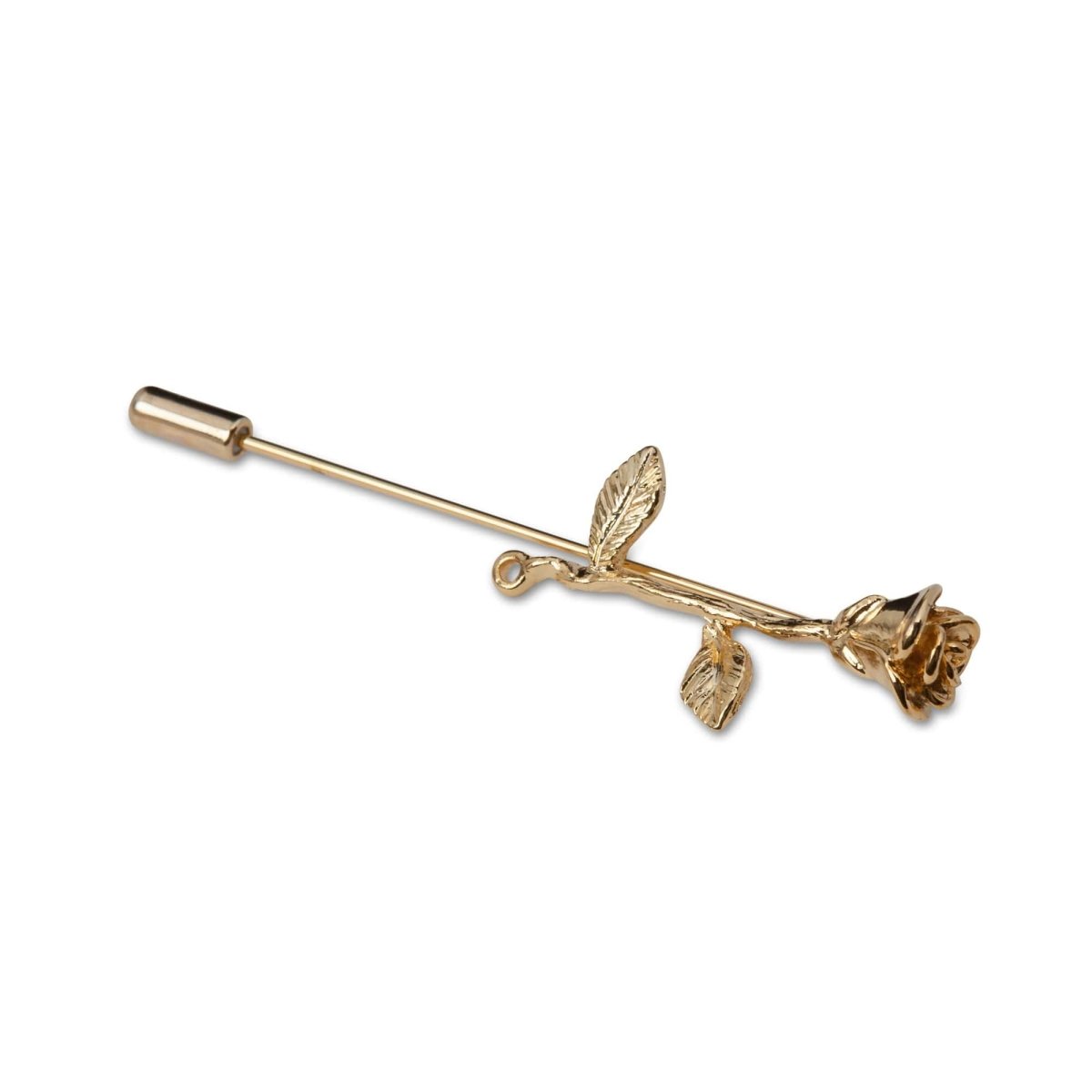 Gold Flower Lapel Pin - MenSuits