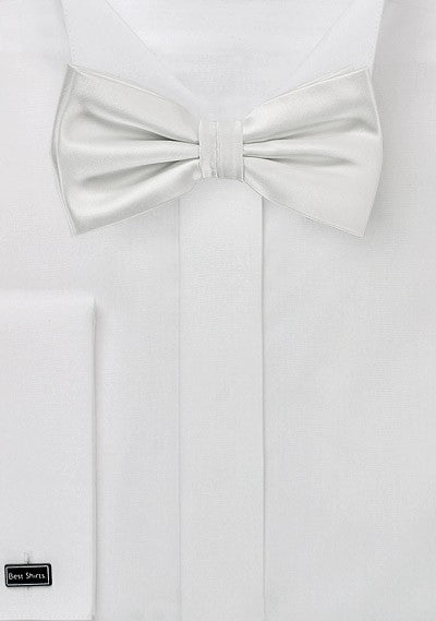 Ivory Solid Bowtie - MenSuits