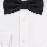 Jet Black Proper Paisley Bowtie - MenSuits
