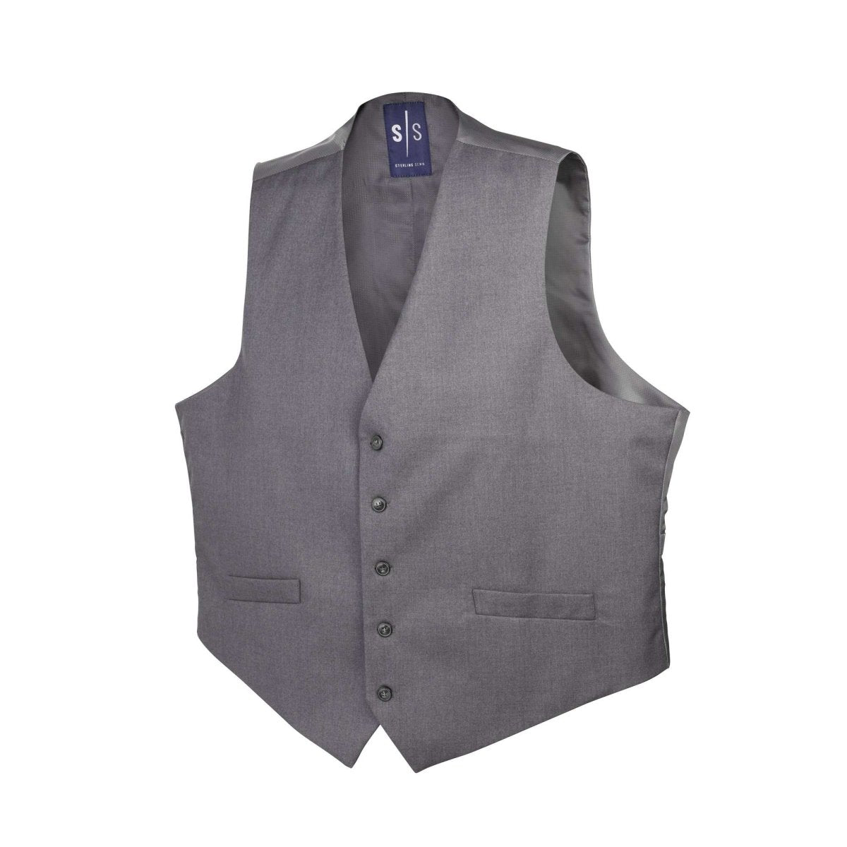 Medium Gray Vest - MenSuits