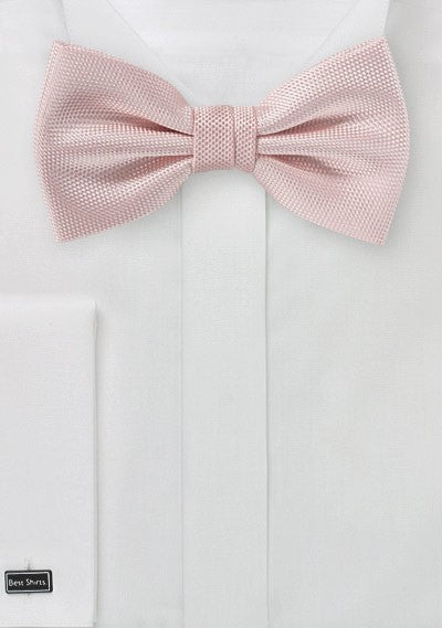 Peach Blush MicroTexture Bowtie - MenSuits