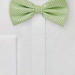 Sage Green Pin Dot Bowtie - MenSuits