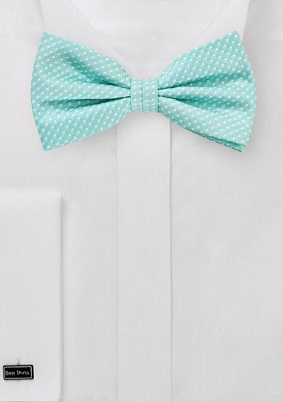 Sea Mist Pin Dot Bowtie - MenSuits