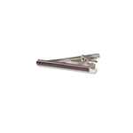 Silver and Brown Inlay Tie Bar - MenSuits