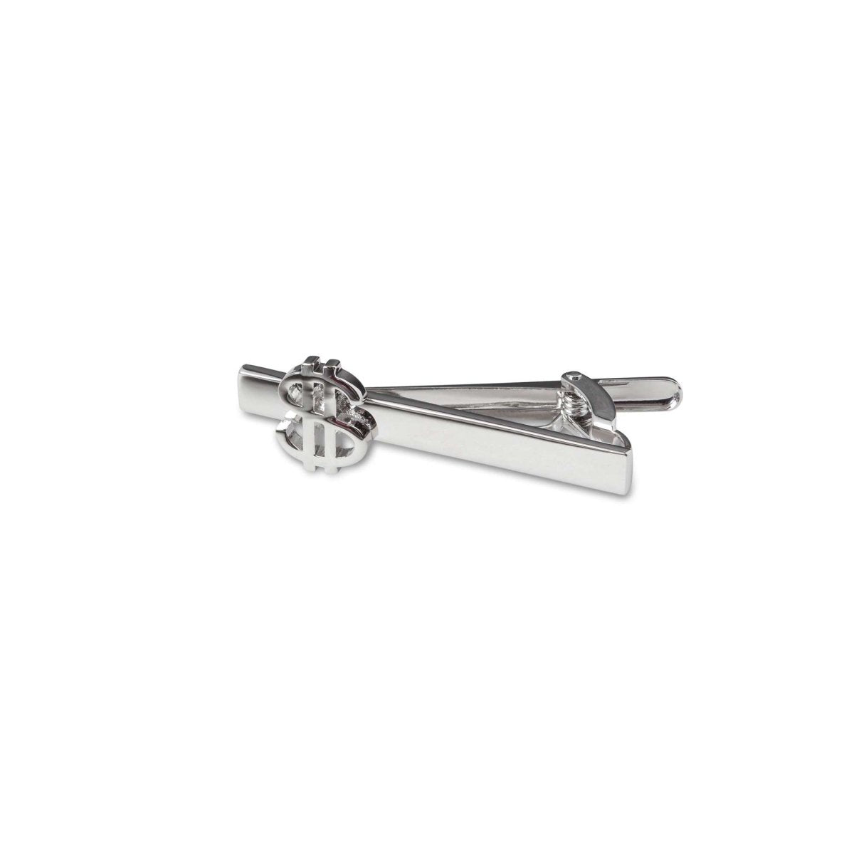 Silver Dollar Sign Tie Bar - MenSuits