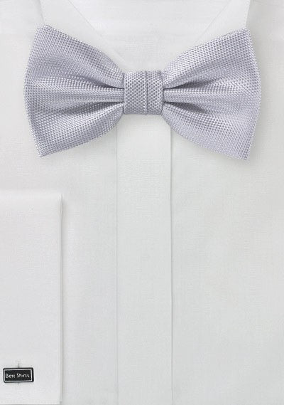 Silver MicroTexture Bowtie - MenSuits