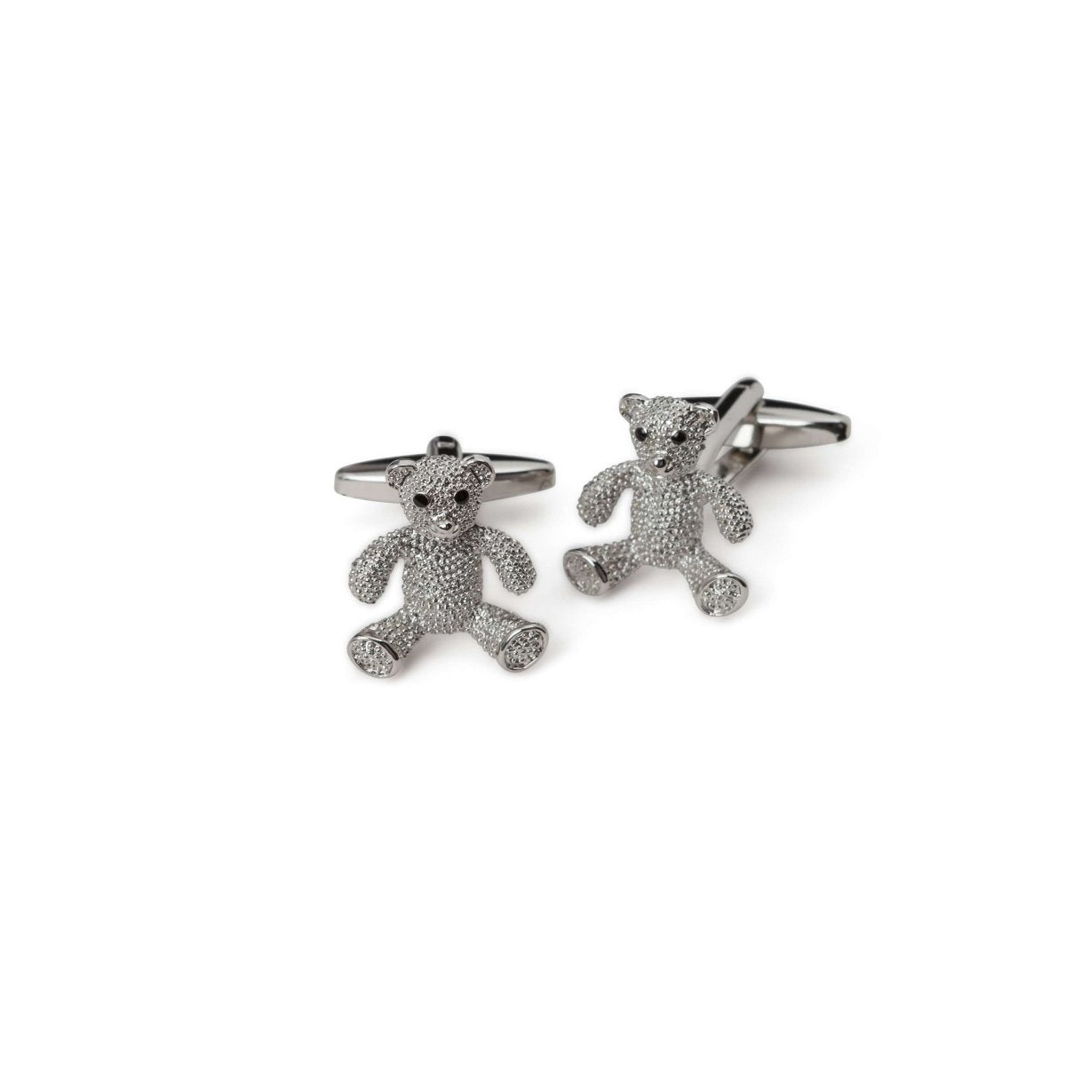 Silver Teddy Bear Cufflinks - MenSuits