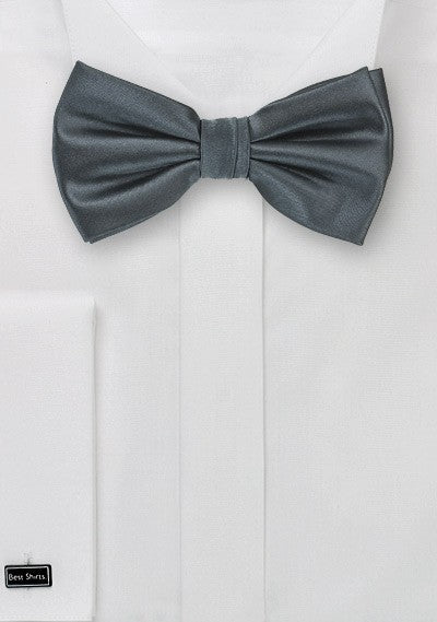 Smoke Gray Solid Bowtie - MenSuits