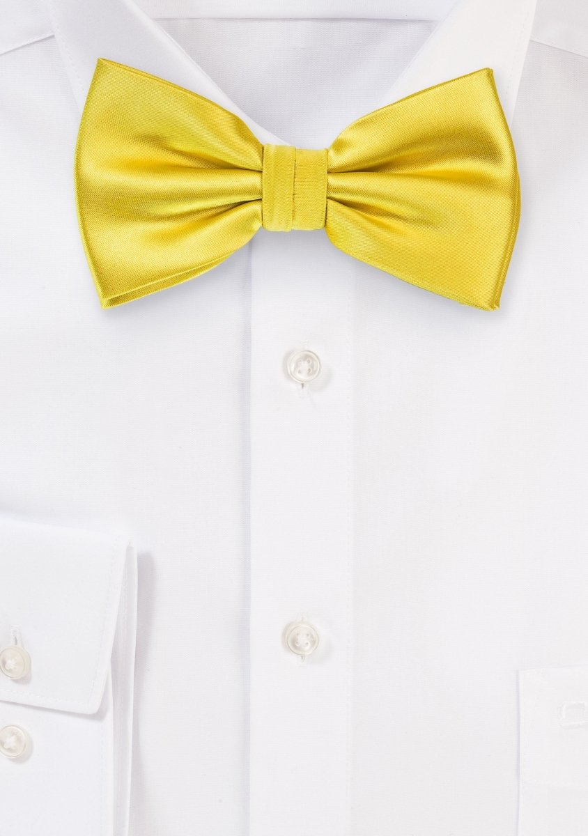 Sun Yellow Solid Bowtie - MenSuits
